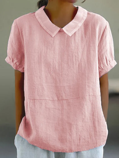 Blusa Clásica Cuello Alto Mujer Relajada