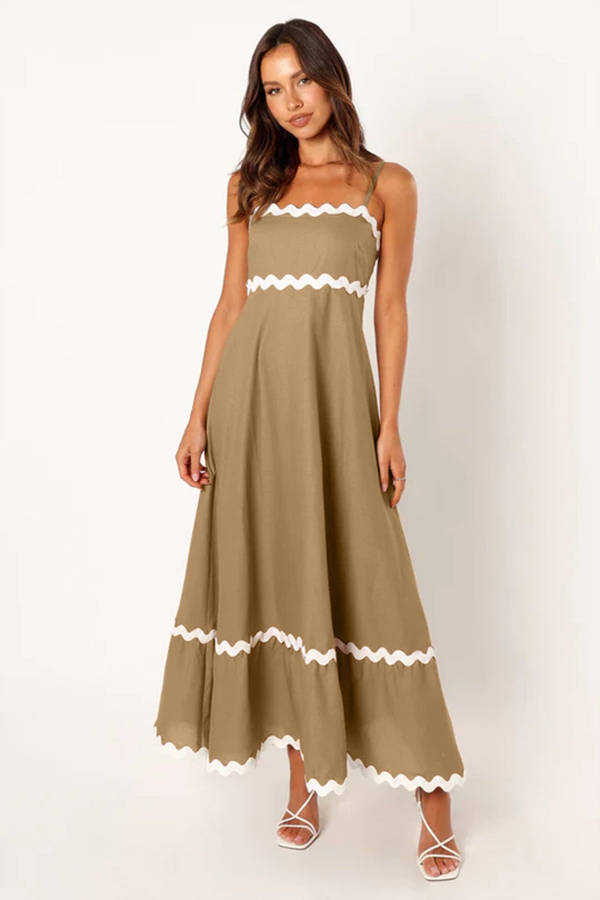 Vestido de Playa Largo Estampado Floral Mujer Verano