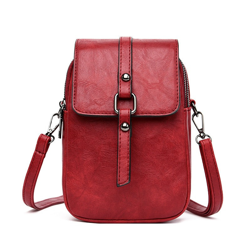 Bolso bandolera mujer cuero sintético compacto