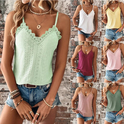 Camisa Mujer Cuello V Encaje Elegante - Vestiria