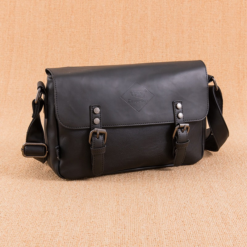 Bolso bandolera cuero hombre estilo clásico