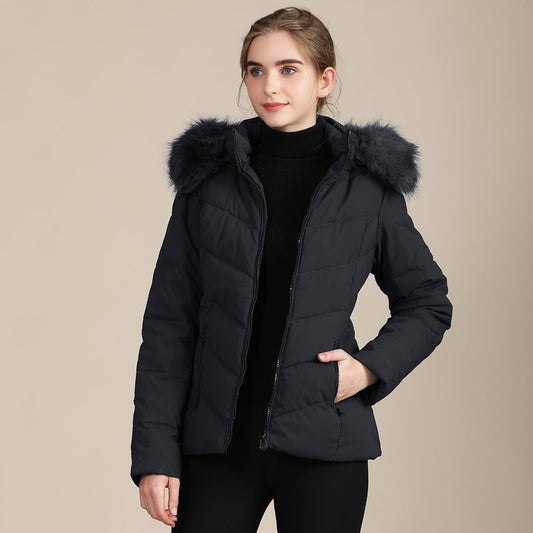 Chaqueta Mujer Acolchada Capucha Suave - Vestiria