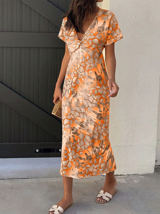 Vestido Mujer Estampado Floral Escote en V - Vestiria
