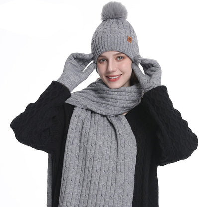 Conjunto gorro bufanda y guantes Invierno Abrigado