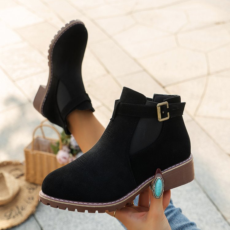 Botas Mujer Tacón Bajo Estilo Clásico - Vestiria