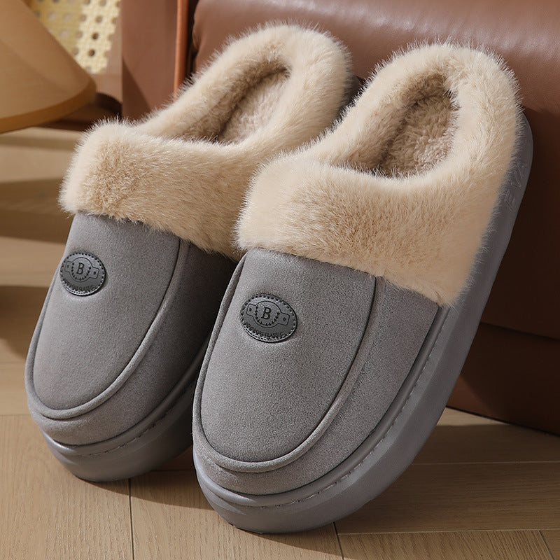 Pantuflas Hombre Piel Calientes Antideslizantes
