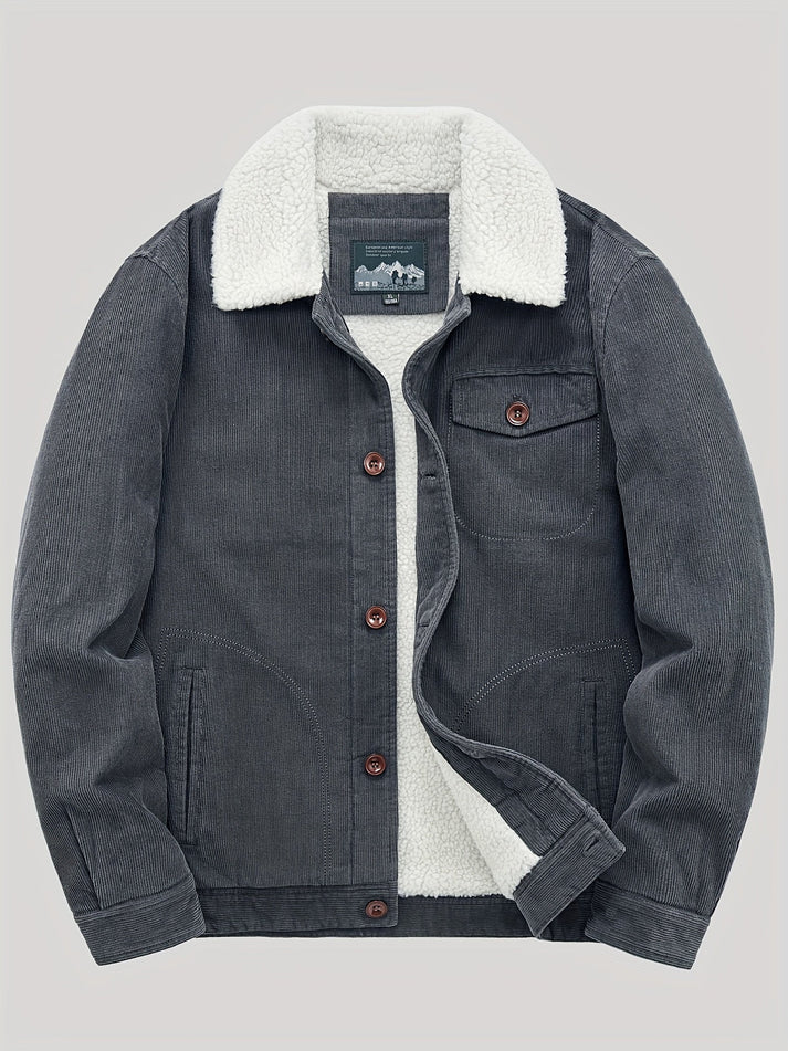 Chaqueta forro polar abrigo hombre invierno