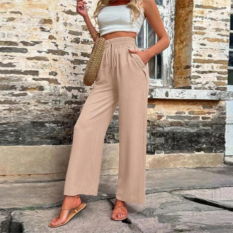 Pantalón Cintura Alta Confortable Mujer