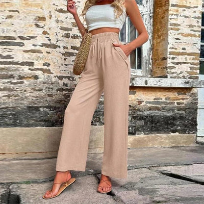 Pantalón Cintura Alta Confortable Mujer