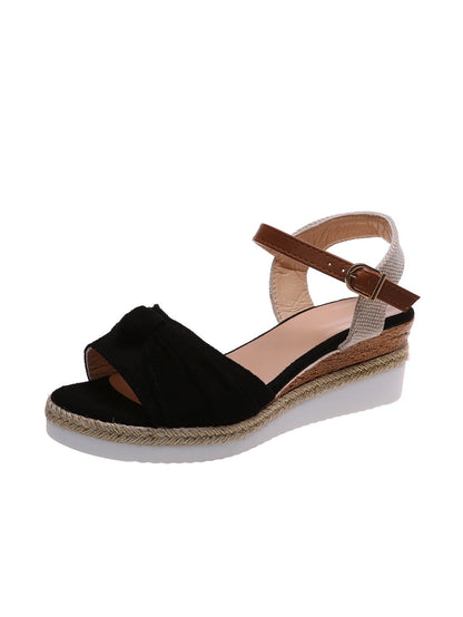 Sandalias de tacón mujer con lazo