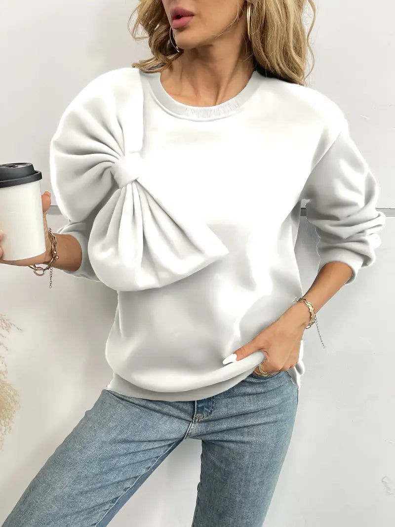 Sudadera Algodón Grande con Lazo
