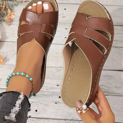 Sandalias Plana Mujer Diseño Cómodo Alegre
