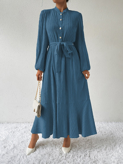 Vestido Elegante Largo con Cinturón