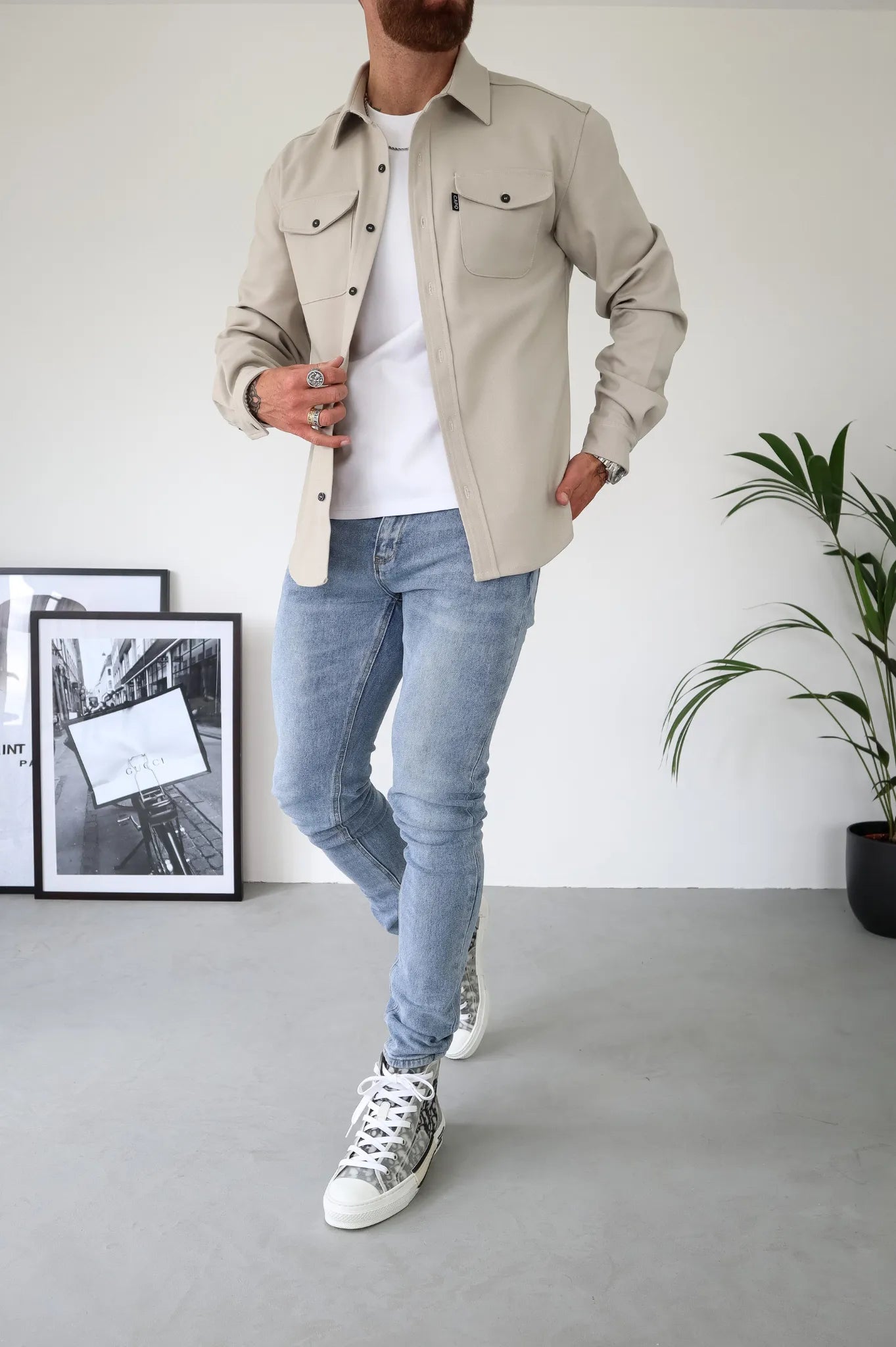 Chaquetón Hombre Bolsillos Botones Cazadora Clásica