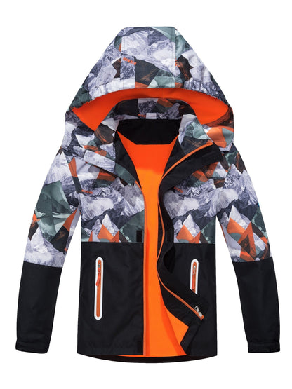 Abrigo Impermeable Niños Capucha Desmontable