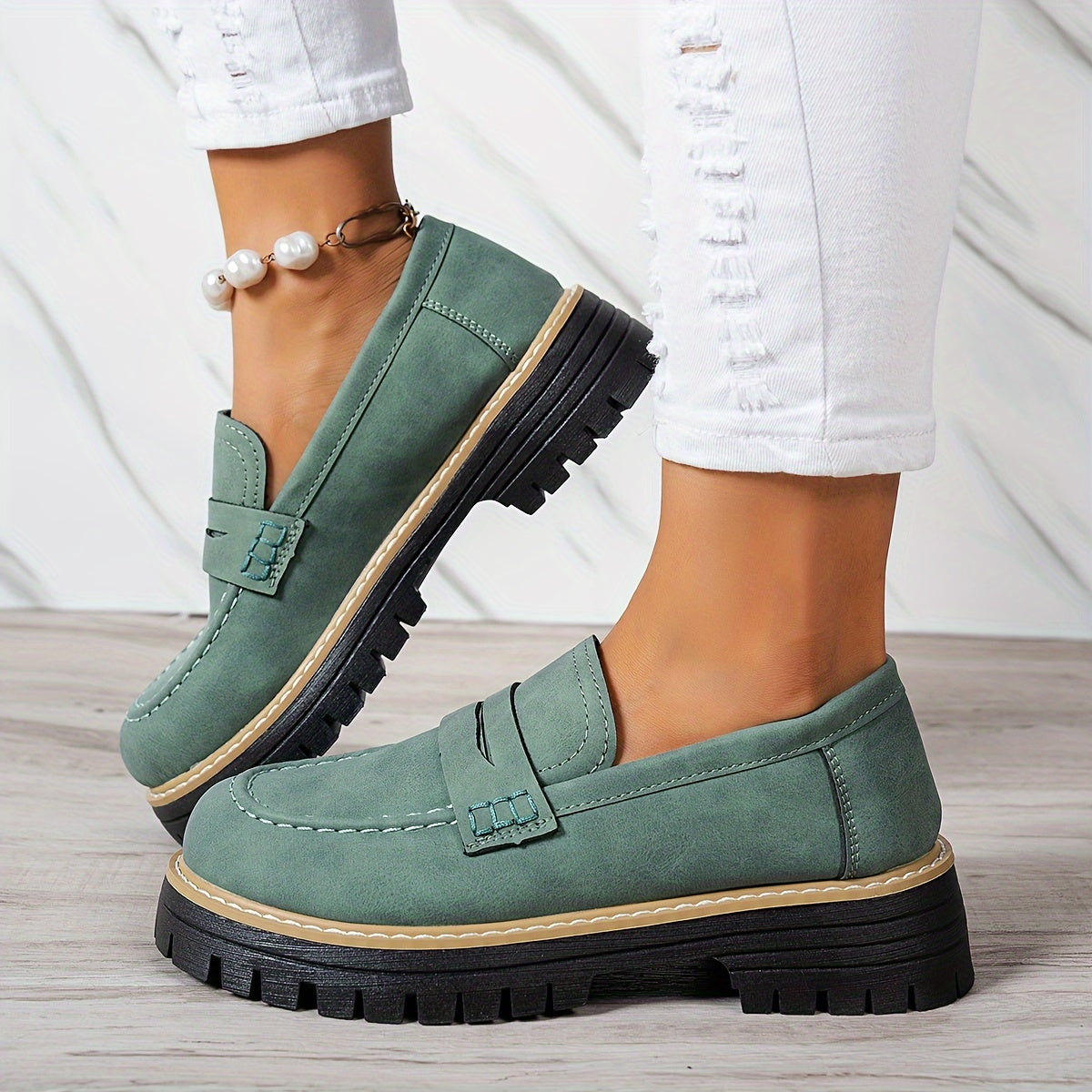 Mocasines Mujer Clásicos Confortables Estilo Vintage