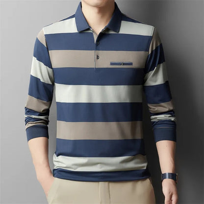 Polo Hombre Rayas Elástico Casual
