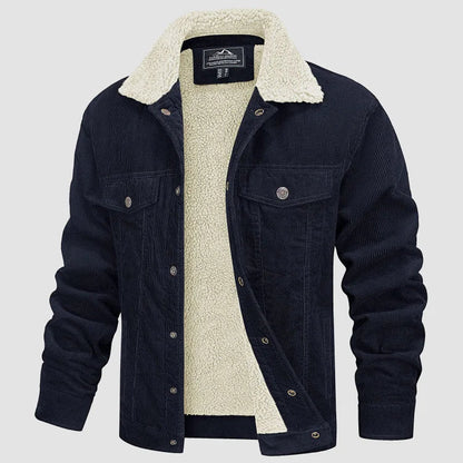 Chaqueta Pana Hombre Forro Sherpa Cálido