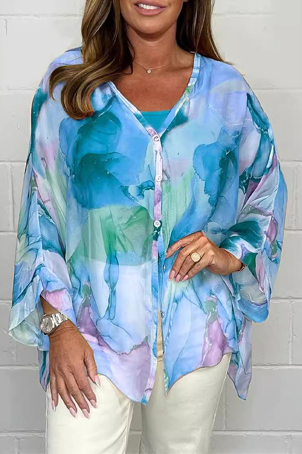 Blusa Mujer Colorida Manga Larga Suave