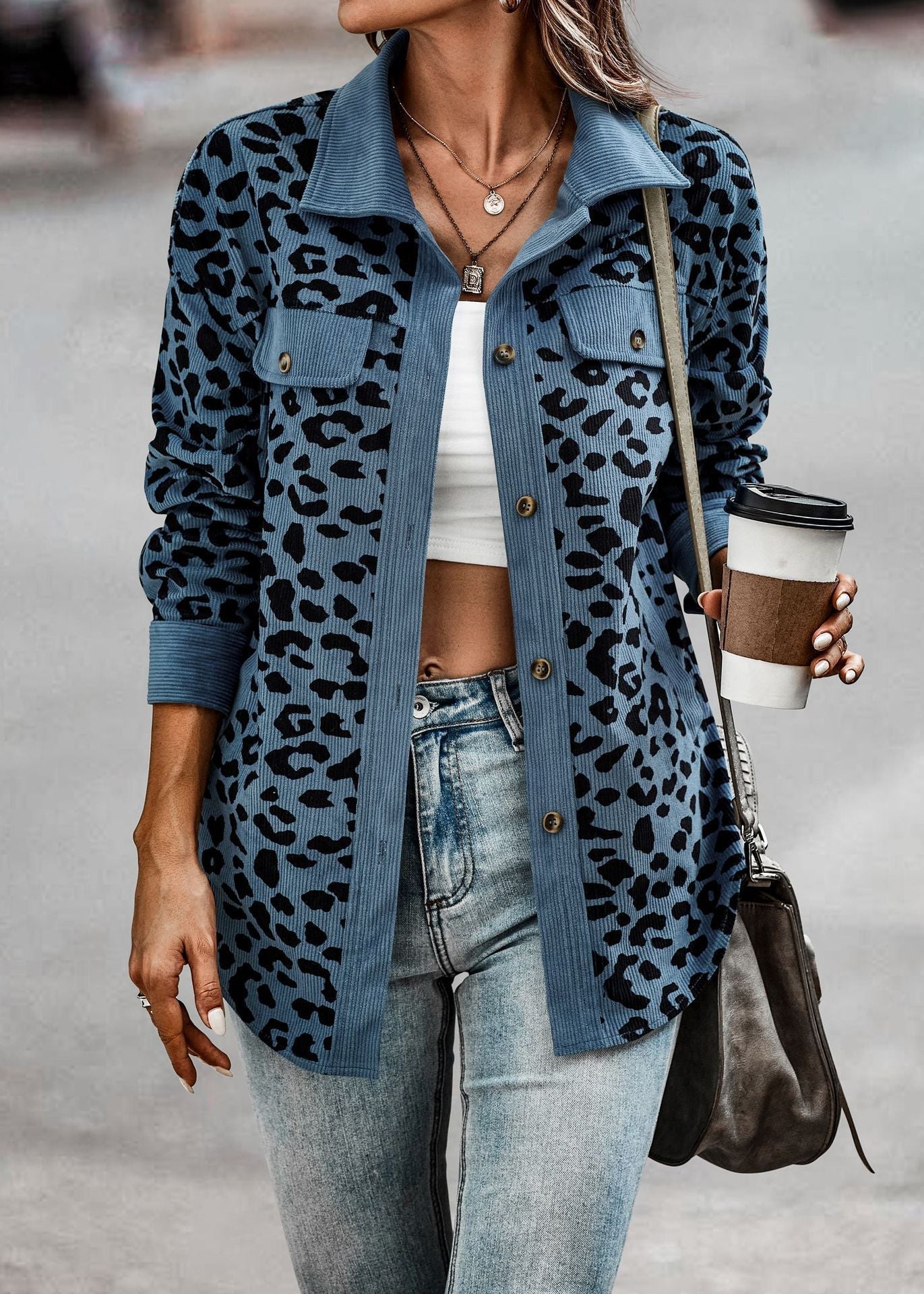 Abrigo Leopardo Mujer Estilo Glamour