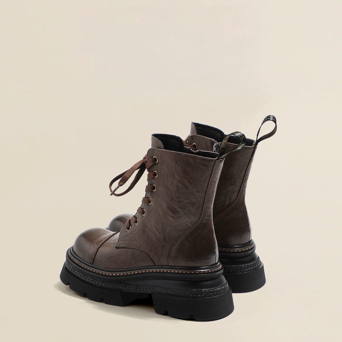 Botas Mujer Caña Media Cómodas con Cordones