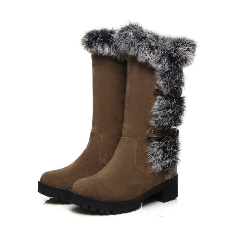 Botas de nieve mujer pelo ante bajas