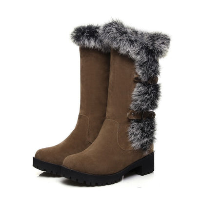 Botas de nieve mujer pelo ante bajas