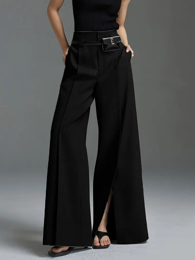 Pantalón Mujer Cintura Alta Ancho