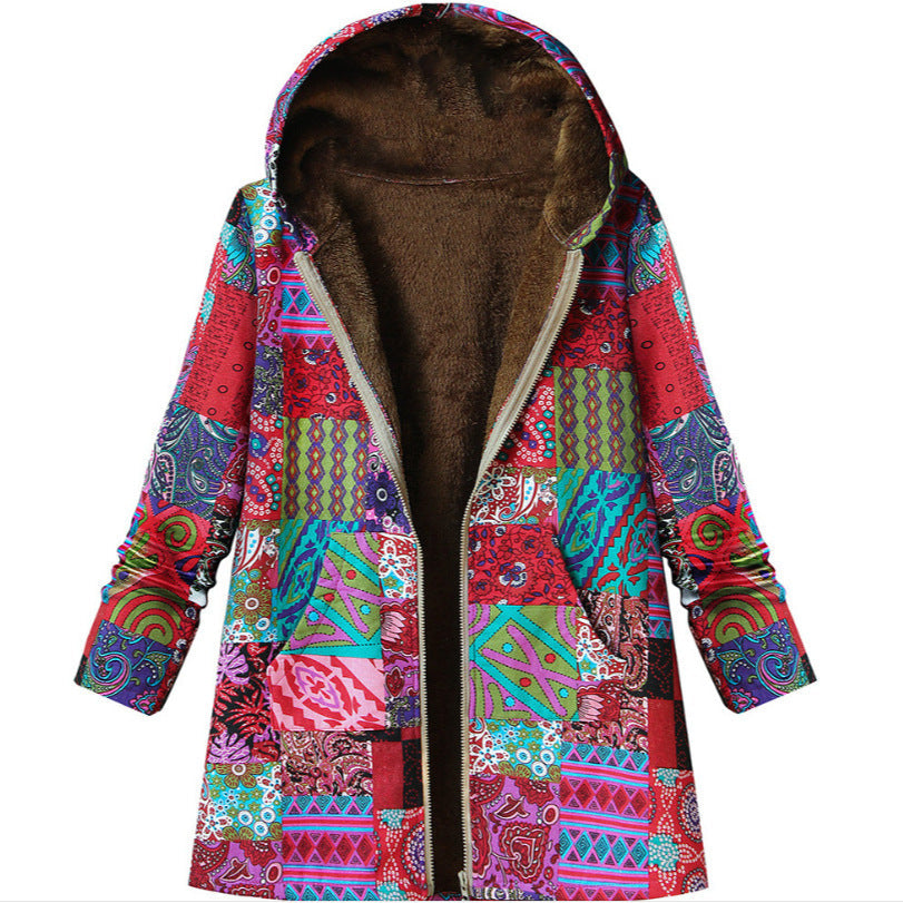 Chaquetón Mujer Estampado Cálido Invierno