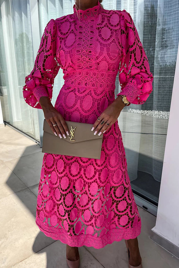 Vestido Mujer Falda Larga Con Mangas Voladas