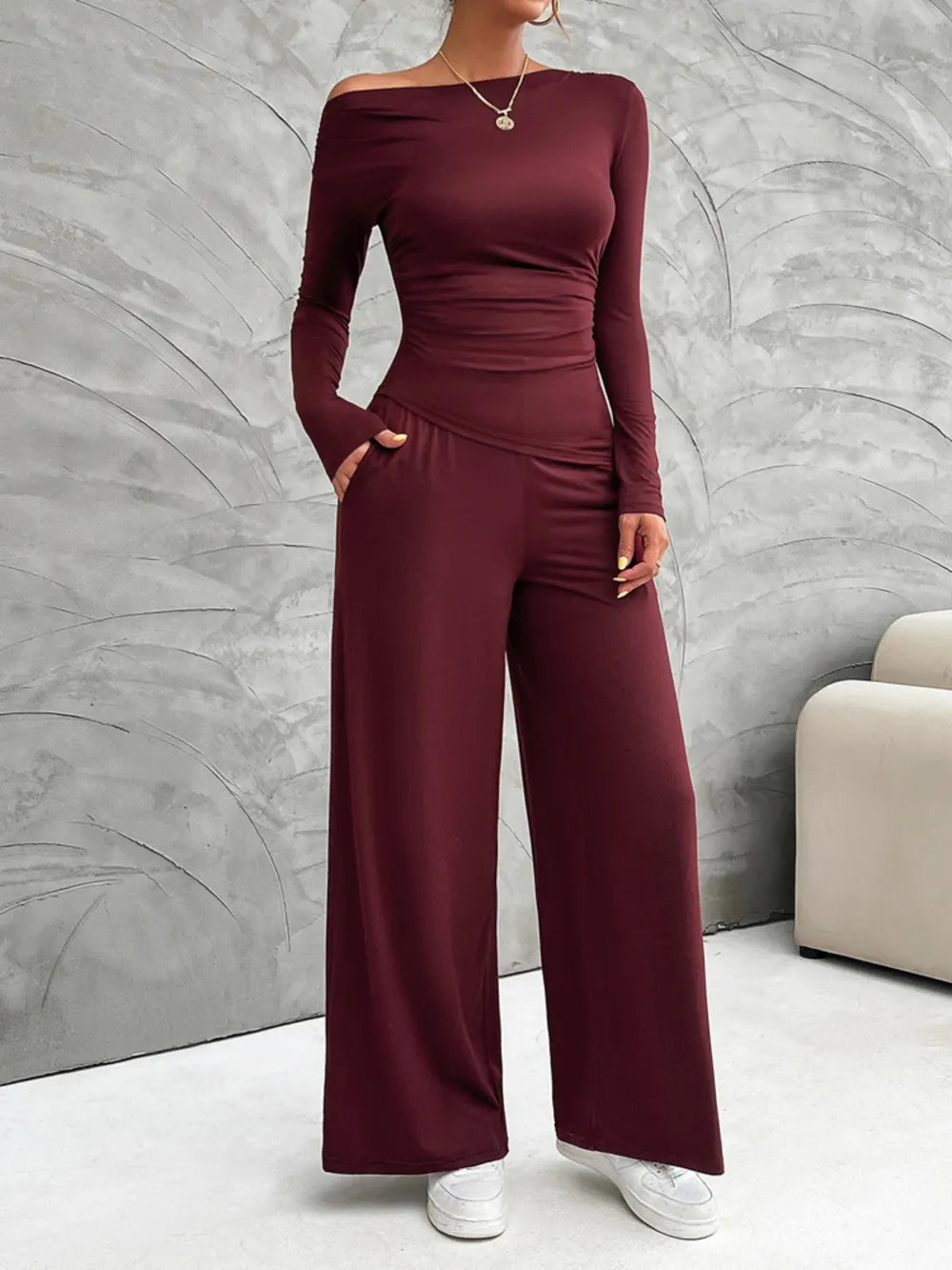 Pantalones y Top Mujer Estilo Clásico Elegante - Vestiria