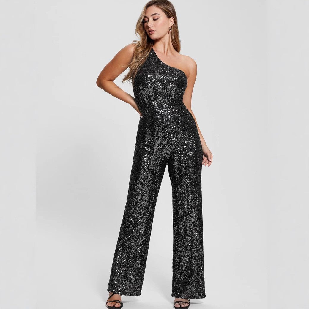 Vestido de Fiesta Lentejuelas Asimétrico Mujer - Vestiria