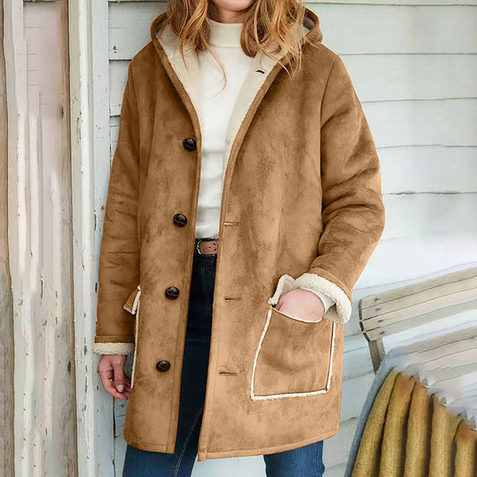 Chaquetón Mujer Ante Suave Interior Plush - Vestiria