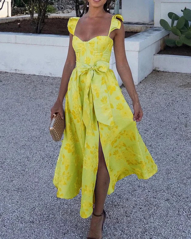 Vestido Lazo Floral Feminino