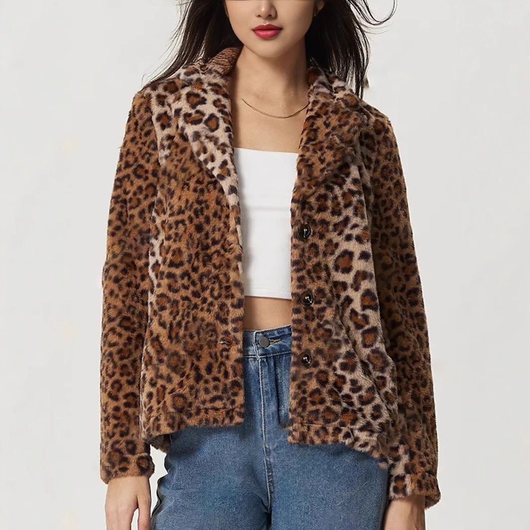 Chaquetón Leopardo Estampado Elegante - Vestiria