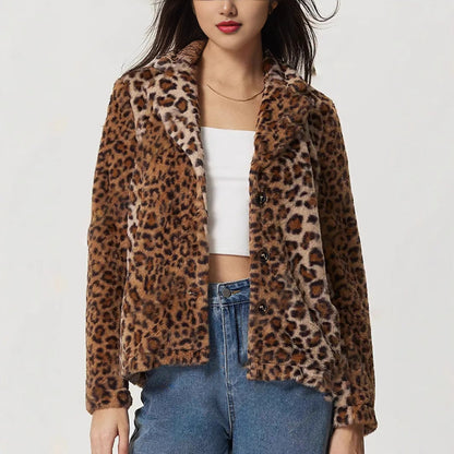 Chaquetón Leopardo Estampado Elegante - Vestiria