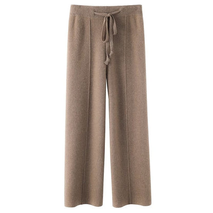 Pantalón Mujer Punto Suave Cálido