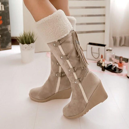 Botas vaqueras Mujer de ante con tacón alto
