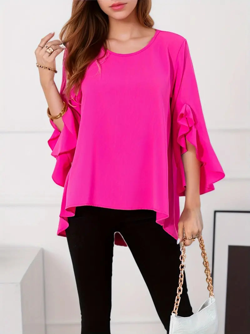 Blusa Mujer Volantes Elegante