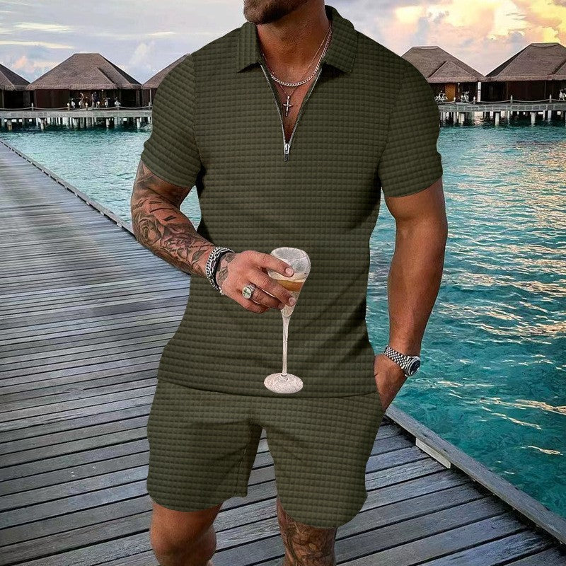 Chaquetón y pantalón corto deportivo hombre