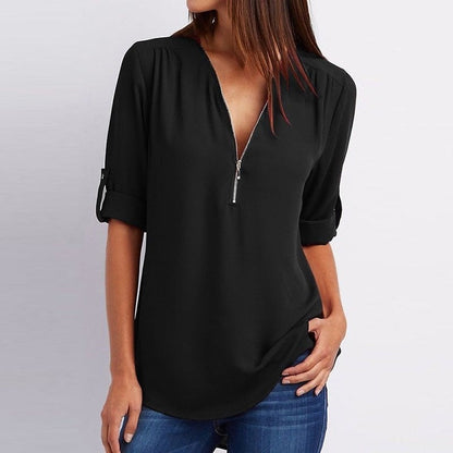 Sudadera Mujer Moderna Media Cremallera - Vestiria