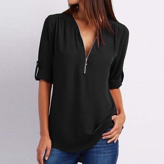 Sudadera Mujer Moderna Media Cremallera - Vestiria
