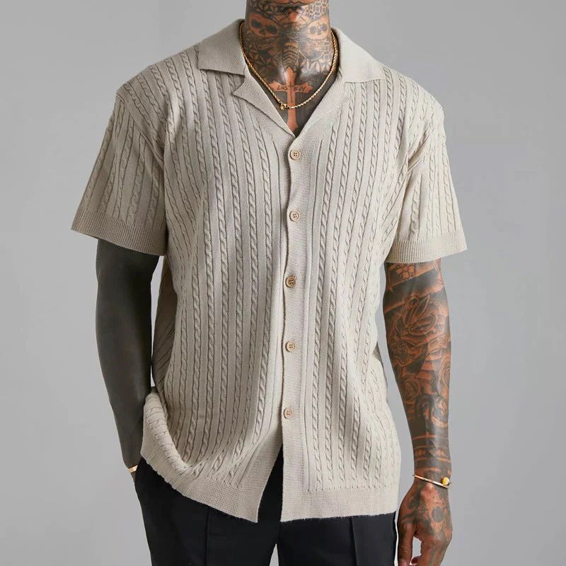 Polo Hombre Lino Clásico Con Botones