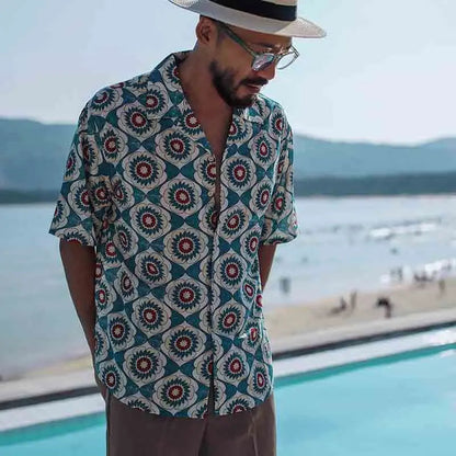 Camisa Hombre Estilo Clásico Verano