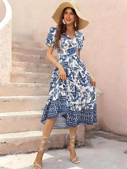 Vestido Verano Florado Midi Elegante