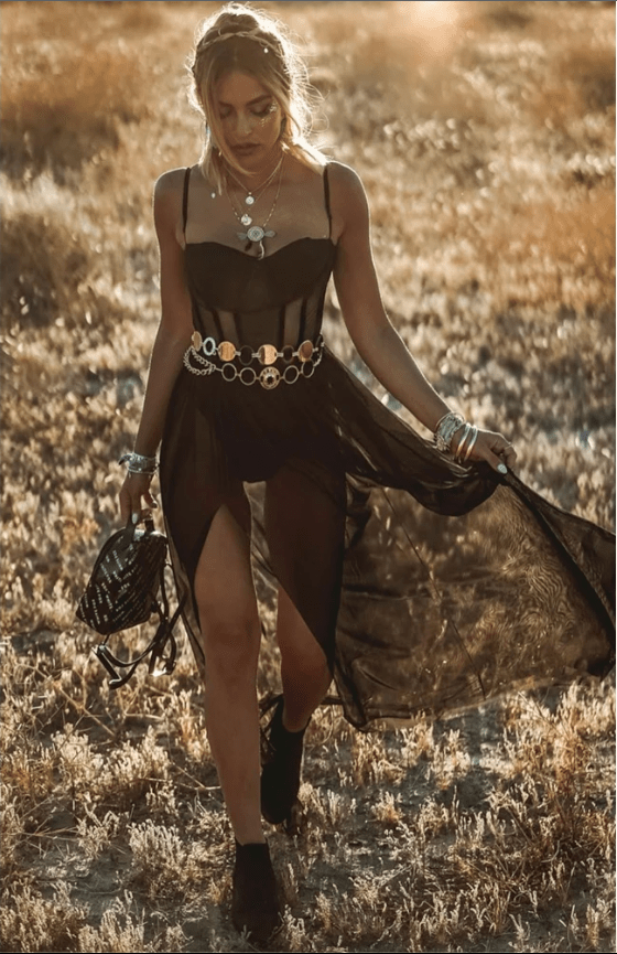 Vestido de Mujer Capa Transparente Abierto - Vestiria