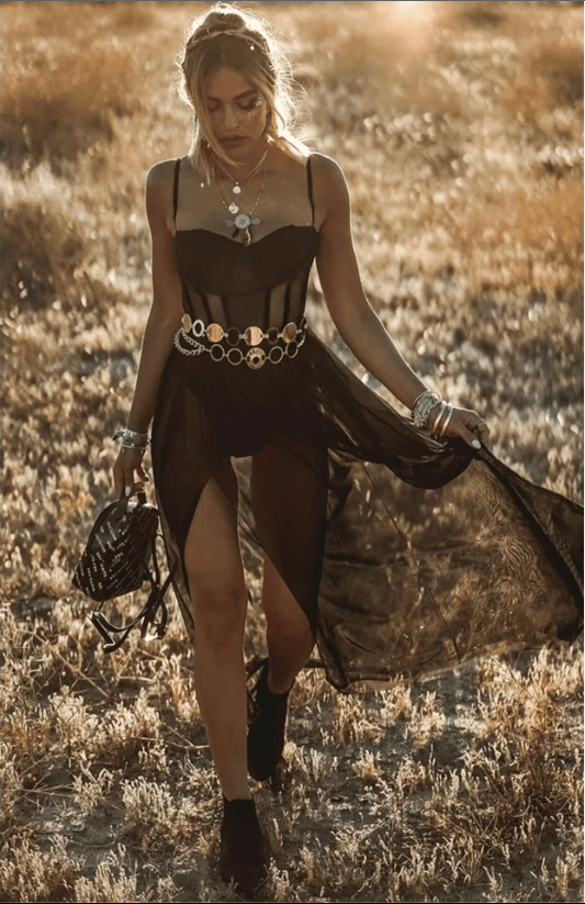 Vestido de Mujer Capa Transparente Abierto - Vestiria