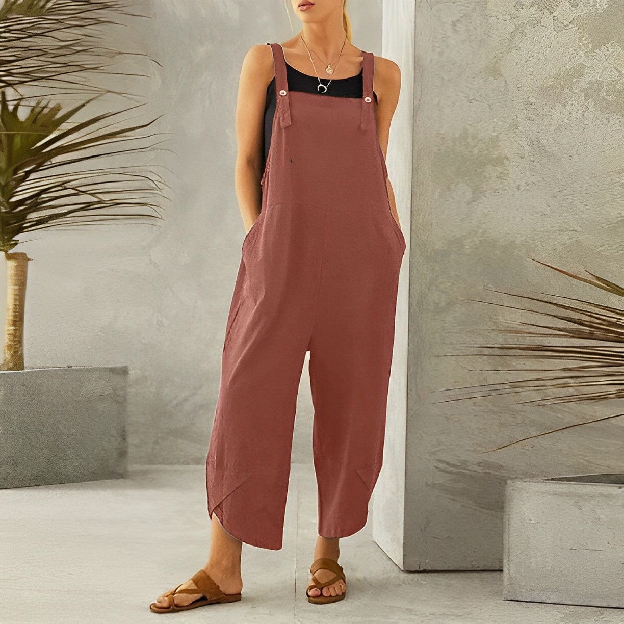 Pantalón cómodo mujer recto casual - Vestiria