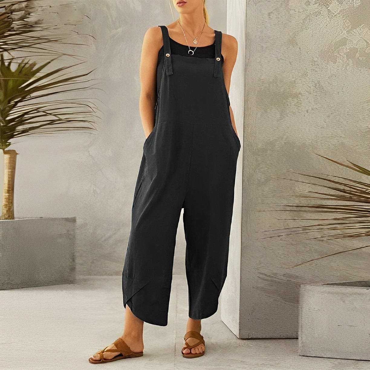 Pantalón cómodo mujer recto casual