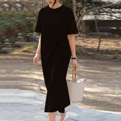 Vestido Midi Elegante con Detalle de Cinturón